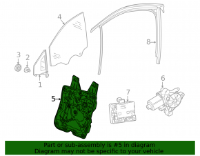 Front left window lift mechanism for Volkswagen ID.4 23-25