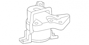 Right engine mount for Toyota RAV4 06-12 3.5