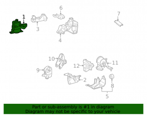 Right engine mount for Toyota RAV4 06-12 3.5