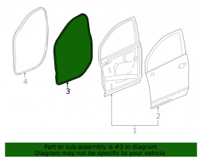 Front Right Door Seal GMC Terrain 18-