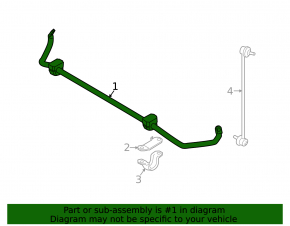 Front stabilizer bar BMW 5 F10 11-16 3.0T AWD