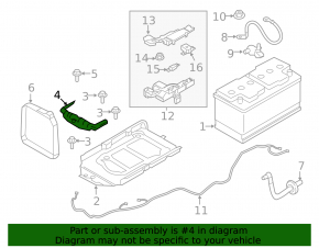 Volvo XC60 22-25 B5, B6 48V Small Battery Bracket