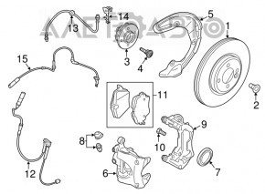 ABS sensor front left BMW X2 F39 18-19