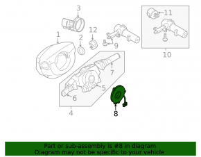 08-15 Nissan Rogue Steering Angle Sensor