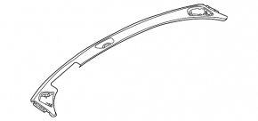 Audi A6 C7 12-18 upper central dashboard trim, black and chrome