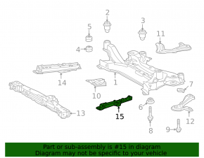 Left subframe reinforcement for Lexus Hs250h 10-12