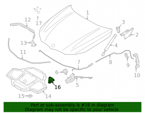 Hood insulation left BMW 7 G11 G12 16-22 small