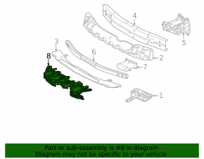 Front bumper central bracket for Toyota bZ4X 22-26