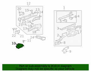 Front right engine compartment trim for Lexus RX300 RX330 04-06