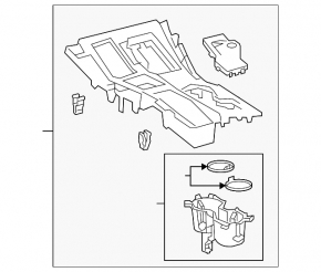 Center console trim with cup holders Lexus NX200t NX300h 15-17