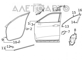 The front right door seal for Toyota Venza 21-24 is small, the clip is broken