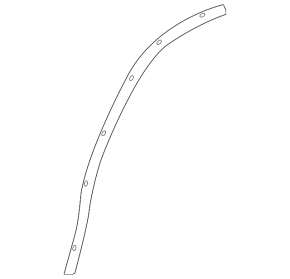Rear right side door seal for Lexus LX 22-26 rear