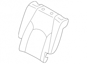 Right rear seat Lexus RX300 RX330 RX350 RX400h 04-09, gray leather, with belt, dry-cleanable, yellowed plastic