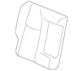 Right rear seat backrest for Toyota Venza 21-24, black leather, XLE, with belt and armrest