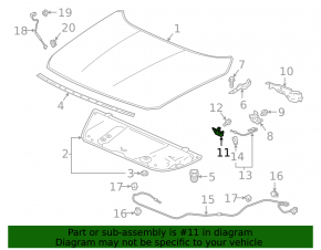 Honda Accord 18-22 Hood Release Lever Under Hood