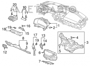 Driver's knee pad for Honda Accord 18-22 black