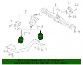 Engine mount left Audi Q7 4L 10-15