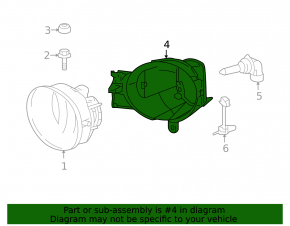 Left fog light mount for Toyota Avalon 2005-2007