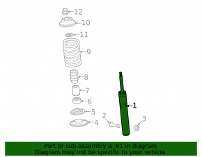 Front left shock absorber for Audi A5 08-16