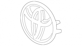 Emblem of radiator grille front Toyota Venza 21- under radar