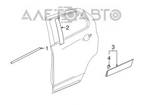 Door trim lower rear right Buick Encore 13-19