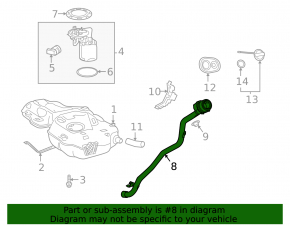 Fuel filler neck Mercedes H247 GLA 20-23 M260 AWD