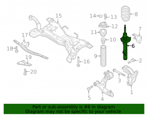 Front left shock absorber Mazda3 MPS 09-13