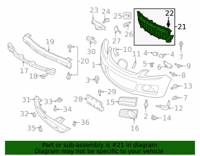 Mazda CX-7 06-09 front bumper lower grille