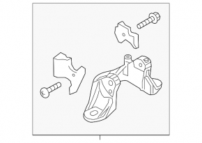Engine mount bracket left Mazda 6 13-17 2.5 automatic transmission