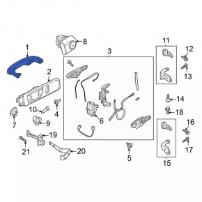 Door handle outer front left Ford Explorer 20- keyless