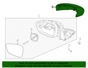 Right side mirror cover for Ford Escape MK4 2020-2026