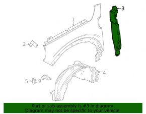 Wing seal door-wing right Ford Bronco Sport 21-25