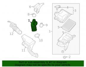 Air duct for manifold Lexus CT200h 11-17