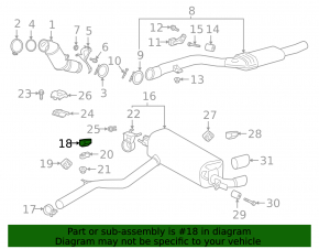 BMW 3 Series G20 21-25 Plug-in Front Muffler Bracket