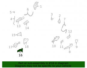 Lower rear left door hinge BMW X5 X6 E70 E71 07-13