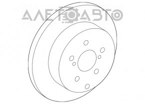 Rear left brake disc Toyota Highlander 20-