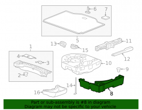Trunk foam left Buick Encore 17-19