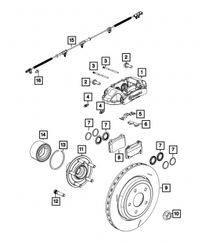 Rear right hub Dodge Durango 11-24