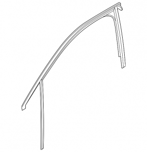 Front left door glass seal for Audi E-Tron 19-23
