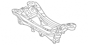 Rear subframe Lexus Hs250h 10-10 cracked 2 S/B