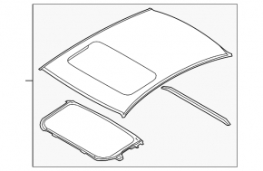 Metal roof Subaru Legacy 15-19 under the hatch, sawed off, dented