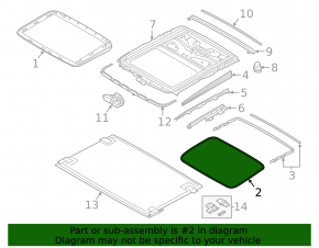 BMW 5 G30 17-23 sunroof seal outer