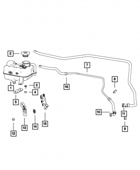 Fiat 500 12-17 Coolant Expansion Tank Cap