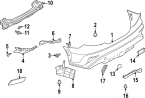 Left rear bumper liner for Subaru WRX 2022-2026