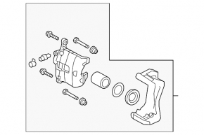 Front right caliper assembly for Kia Seltos 2021-2025 FWD