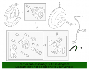 Rear left brake hose Hyundai Elantra UD 11-16