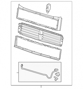 Radiator deflector blinds for VW e-Golf 15-19 with motor