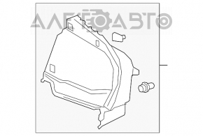 Left arch trim Toyota Prius 50 16-19 for spare tire, black, worn plastic