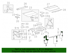 Trunk opening trim left Lexus RX350 RX450h 10-15 beige, scratch