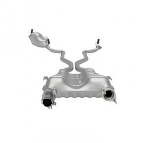 Exhaust line, middle part with barrel, right, Jeep Grand Cherokee WK2 14-20 3.6, 2 pipes